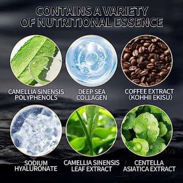 ROUSE Collagen Under Eye Patches with Caffeine Eye Treatment Mask for Dark Circles Eye Fatigue Puffiness Refreshing Revitalizing Skin Care Eye Gel Pads-20 Pairs