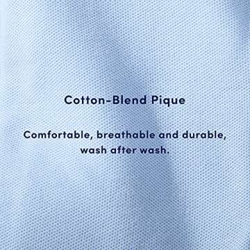 French Toast boys Long Sleeve Pique (Standard & Husky) Polo Shirt, Light Blue, 6 7 US