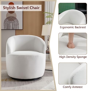 Tmsan Swivel Accent Chairs Set 2 for Modern Living Room