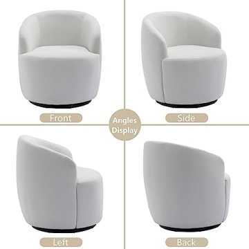 Tmsan Swivel Accent Chairs Set 2 for Modern Living Room