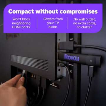 Roku Streaming Stick 2025 - HD Streaming with Voice Remote