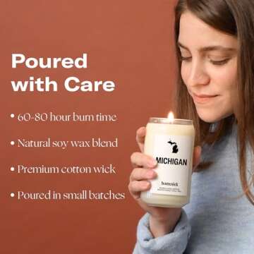 Homesick Michigan Candle - 13.75 oz Soy Wax Jar
