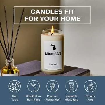 Homesick Michigan Candle - 13.75 oz Soy Wax Jar