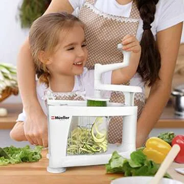 Mueller Spiral-Ultra Multi-Blade Spiralizer, 8 into 1 Spiral Slicer, Heavy Duty Salad Utensil, Vegetable Pasta Maker and Mandoline Slicer for Low Carb/Paleo/Gluten-Free Meals