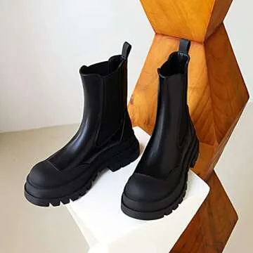 Vivianly Women Platform Chelsea Ankle Booties for Fashion Lovers
