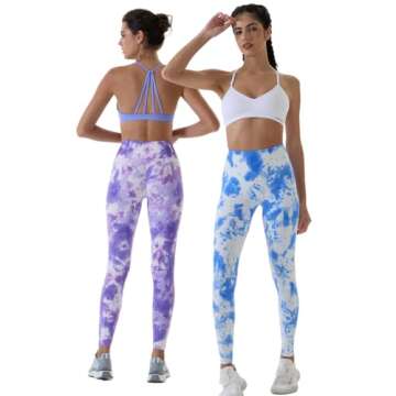 AUROLA Dream Tie Dye Workout Leggings for Women Seamless High Waist Scrunch Athletic Running Gym Fit...