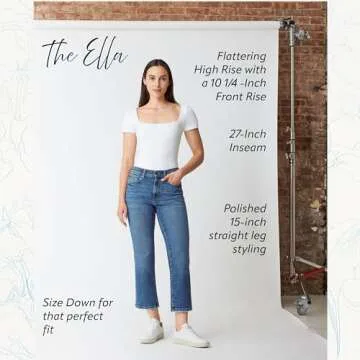 kensie Ella High-Rise Straight Leg Jeans for Women