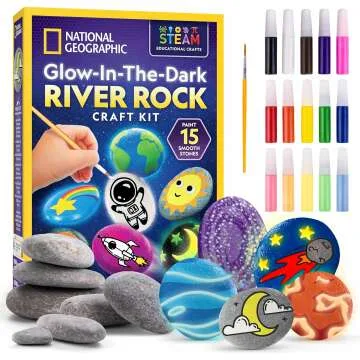 Glow in the Dark Rock Painting Kit for Kids
