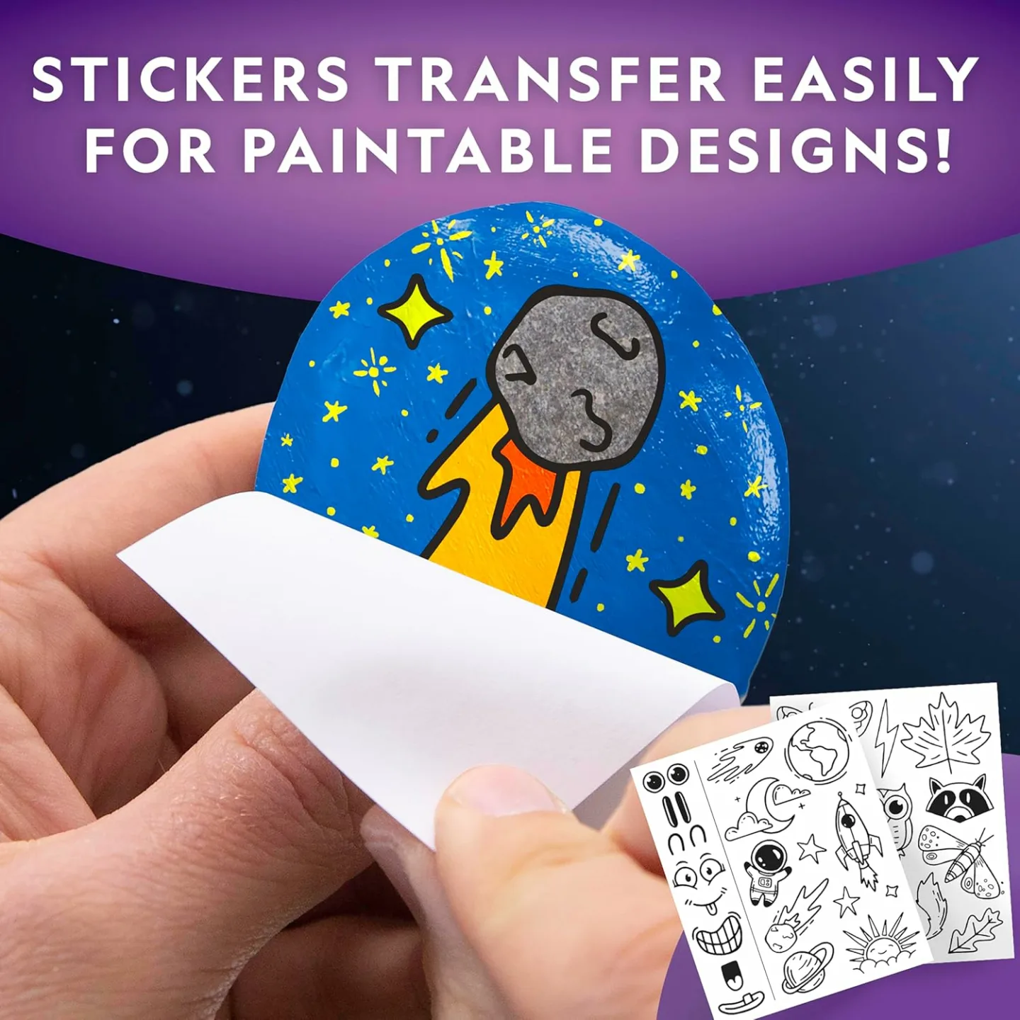 Glow in the Dark Rock Painting Kit for Kids