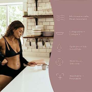 VOXAPOD Menstrual Cup Sterilizer, Microwave-safe, Collapsible Cleaner for Public Bathroom, Travel, C...