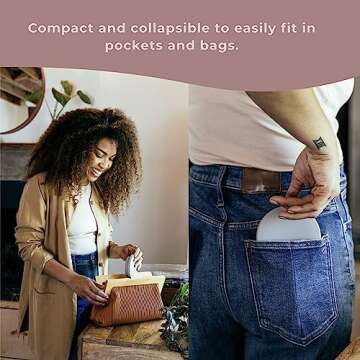 VOXAPOD Menstrual Cup Sterilizer, Microwave-safe, Collapsible Cleaner for Public Bathroom, Travel, Camping, Foldable Silicone Container to Wash, Boil, Sanitize Period Cups, Discs, Cleaning Case Holder