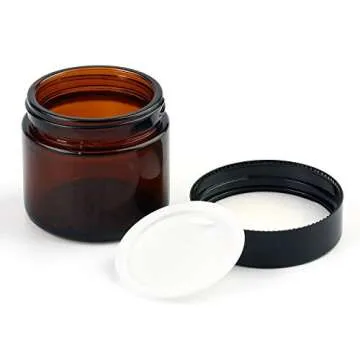 Encheng Amber Glass Jars 15 Pack for Cosmetics Storage