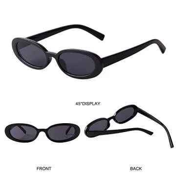 Trendy Oval Sunglasses for Women Chic 90s Style