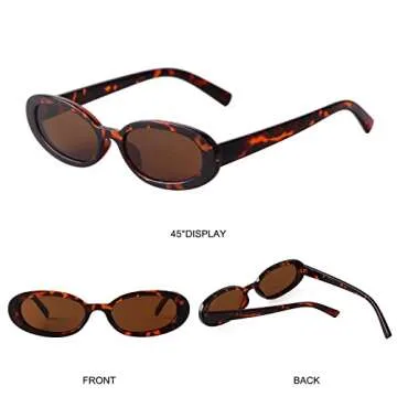 Trendy Oval Sunglasses for Women Chic 90s Style