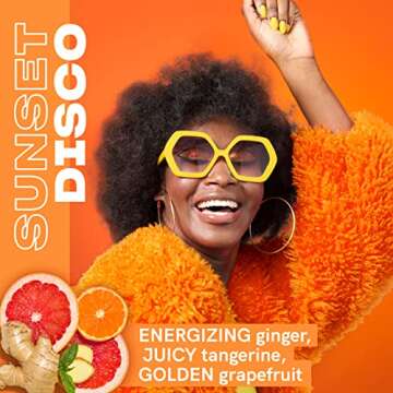 Friday Collective Sunset Disco Candle, Citrus Scented, Made with Essential Oils, 3 Wicks, 13.5 oz