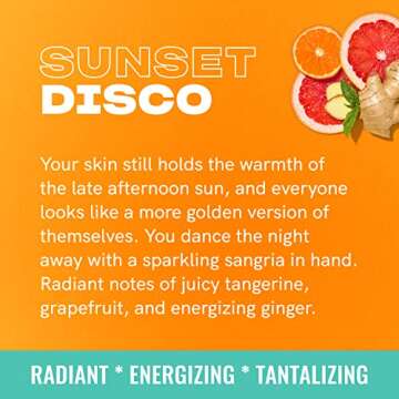 Friday Collective Sunset Disco Candle, Citrus Scented, Made with Essential Oils, 3 Wicks, 13.5 oz