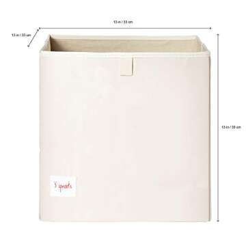 3 Sprouts Toy Storage Organizer: Toy Box Cube Organizer for Playroom, Nursery - Foldable Storage Bin - Peacock