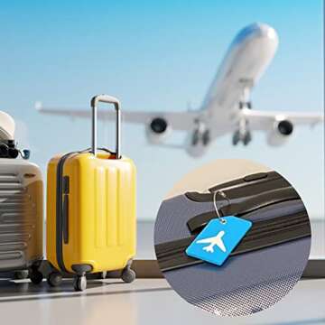 12 Pack Metal Luggage Tag Loops Holder Women 6" Wire Keychain Cable Key Chain Rings for Crafts Keyrings Bag Tassels Jewelry Making (12 Assorted Color, 1.5mm)