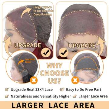 99J Burgundy Body Wave Lace Front Wigs Human Hair 200% Density 13x4 HD Transparent Lace Frontal Wigs Human Hair Pre Plucked Glueless Wine Red Colored Lace Front Wigs for Women (20 Inch)