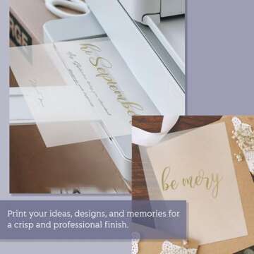 8.5x11 Tracing Paper for Drawing-Goefun 100 Sheets Vellum Paper 8.5 x 11 Translucent Printable for Card Overlays, Invitations, Belly Bands