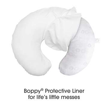 Boppy Original Nursing Pillow Liner, Bright White, Machine Washable and Wipeable, Extends Time Between Washes, Liner Only