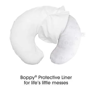Boppy Original Nursing Pillow Liner, Bright White, Machine Washable and Wipeable, Extends Time Between Washes, Liner Only