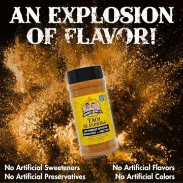 Smoke n Sanity Taco Seasoning - Monash Certified Low FODMAP Seasonings - Gluten Free Taco Seasoning - Certified Kosher - Dairy-Free Seasonings for Low FODMAP Food (7.75 oz Shaker)