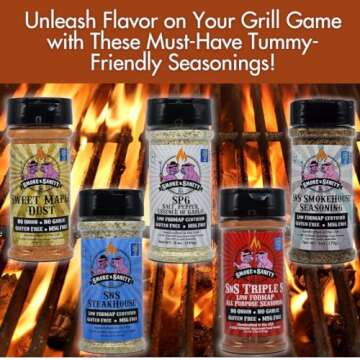 Smoke n Sanity Taco Seasoning - Monash Certified Low FODMAP Seasonings - Gluten Free Taco Seasoning - Certified Kosher - Dairy-Free Seasonings for Low FODMAP Food (7.75 oz Shaker)