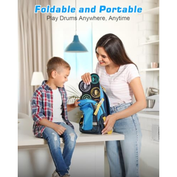 Anpro Electric Drum Kit with 9 Pads and Speakers