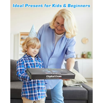 Anpro Electric Drum Kit with 9 Pads and Speakers