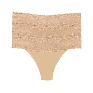 Natori Women's Multipack Panty - Bliss Perfection One-Size Thong 3 Pack 750092MP CAFE OS