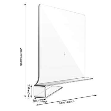 Clear Acrylic Shelf Dividers for Closet Organization Transparent Closet Shelf Divider Organizer Mult...