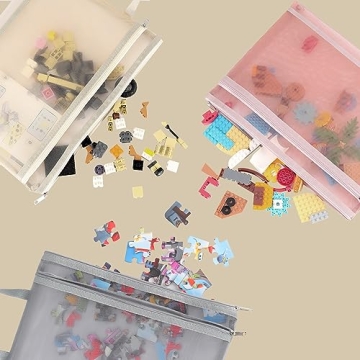 TrueLux 10 Pack Mesh Zipper Pouches for Toys & School
