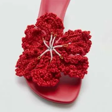 YIYA Women's Cute Flower Kitten Mules Heels Open Square Toe Floral Sandals Slip On Slide Summer Party Dress Shoes