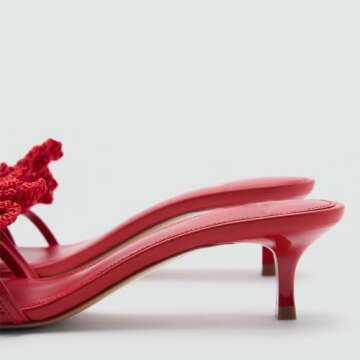 YIYA Women's Cute Flower Kitten Mules Heels Open Square Toe Floral Sandals Slip On Slide Summer Party Dress Shoes