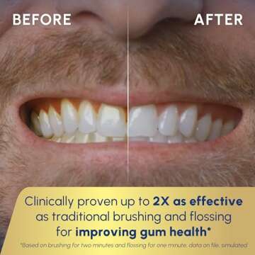 Waterpik Sonic-Fusion 2.0 Professional Flossing Electric Toothbrush with Water Flosser Combo In One, Black SF-04, Packaging May Vary