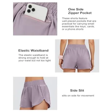 Blooming Jelly Women's Quick-Dry Running Shorts with Pockets