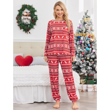 Ekouaer Women's Comfortable Soft Pajamas Set S-XXL