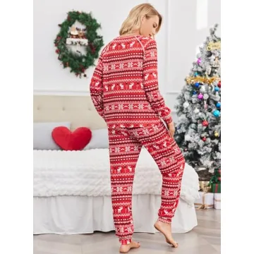 Ekouaer Women's Comfortable Soft Pajamas Set S-XXL