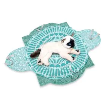 Sweet Goodbye Cocoon® - Eco-Friendly Pet Burial & Cremation Ceremony Kit (Premium Wool) - Casket for Dogs and Cats (Choose Size & Color) (Small, Aqua)