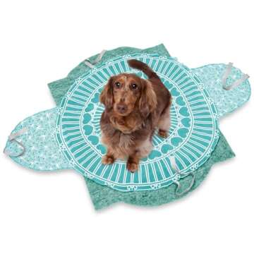 Sweet Goodbye Cocoon® - Eco-Friendly Pet Burial & Cremation Ceremony Kit (Premium Wool) - Casket for Dogs and Cats (Choose Size & Color) (Small, Aqua)