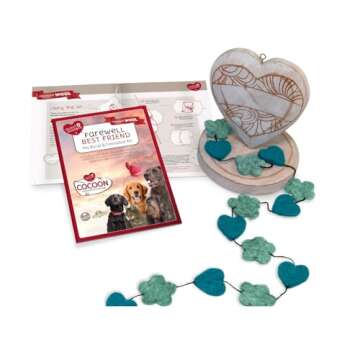 Sweet Goodbye Cocoon® - Eco-Friendly Pet Burial & Cremation Ceremony Kit (Premium Wool) - Casket for Dogs and Cats (Choose Size & Color) (Small, Aqua)