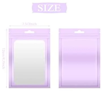 Boao 100 Pieces Resealable Foil Food Storage Bags with Clear Window Coffee Beans Candy Packaging Pou...