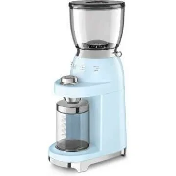 Smeg Retro Pastel Blue Coffee Grinder - Stylish Design