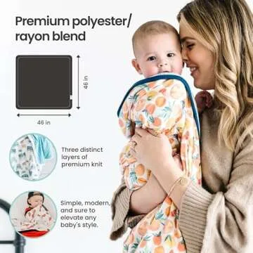 Copper Pearl Three-Layer Baby Blanket: Soft Baby Quilts for Boys and Girls | Breathable, Cozy, Toddler Blanket | Baby Quilt for Newborns | 46x46 Premium Polyester/Rayon | Rowan