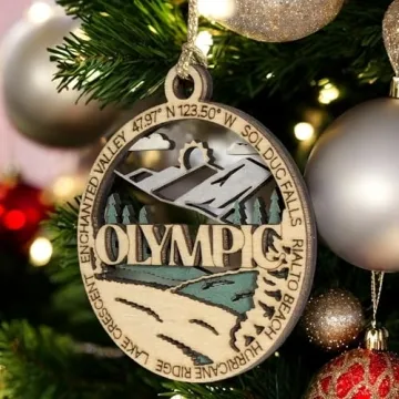 Olympic National Park 3" Handcrafted Wooden Ornament