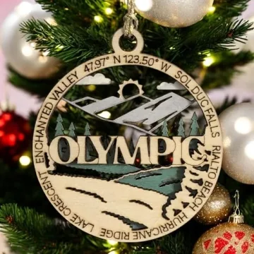 Olympic National Park 3" Handcrafted Wooden Ornament