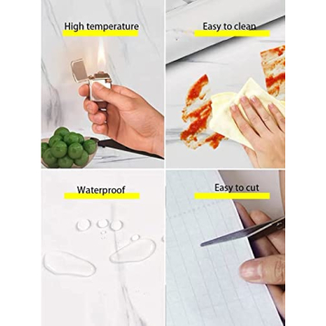 Glossy Marble Peel and Stick Wallpaper for Easy Home Decor