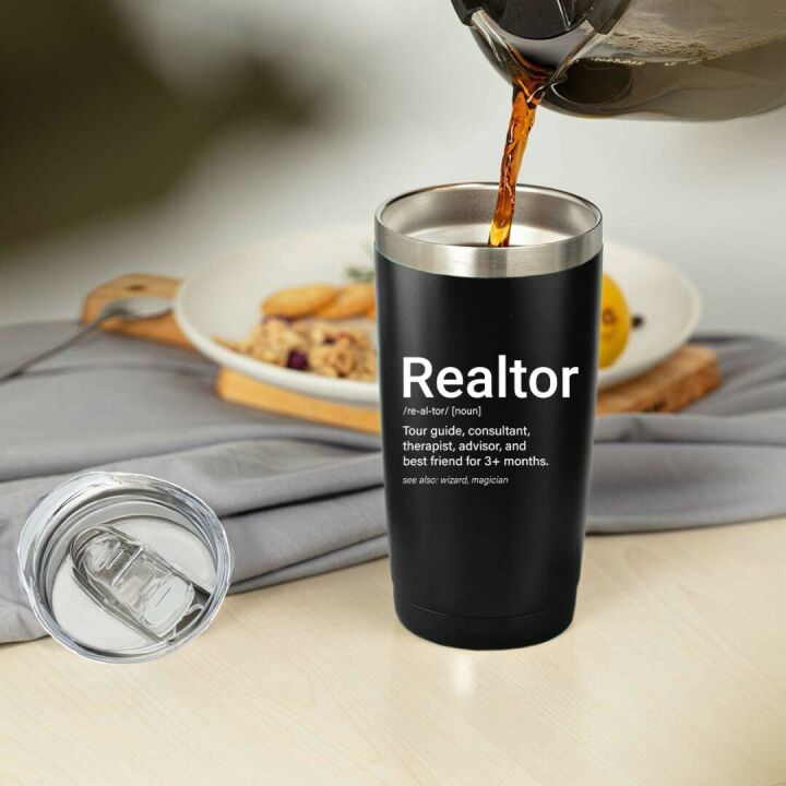Realtor Tumbler with Lid & Straw 20 OZ Insulated