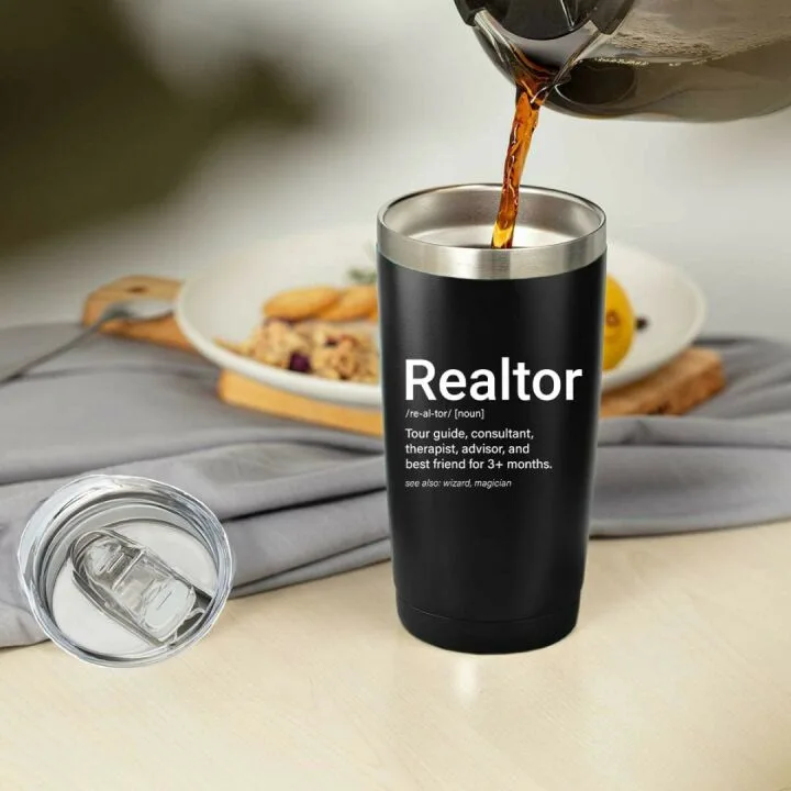 Realtor Tumbler with Lid & Straw 20 OZ Insulated